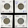 Image 1 : Nfld 1890(2) 20¢, 1896 & 1917c.  Lot of 4 pcs VF or better.