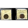 Image 1 : 1890H 1¢ & 1899 ICCS MS60BN & Trace Red respectively.  1899 designated with repunched last 9.