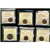 Image 1 : 1902 1¢, 1920 Sml, 1942, 1944, 1945 & 1946 all ICCS MS63RB.  Lot of 6 coins.