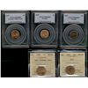 Image 1 : 1935 1¢, 1936, 1937, 1939 & 1947 ML all MS64.  Nice lot all certified PCGS and ICCS Red with excepti