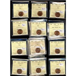 1939 1¢, 1949 A Off, 1958, 1959, 1959 to 1973, 1975 to 1979, 1981, 1983 Nr, 1986, 1987 & 2008 all IC