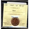 Image 1 : 1967 1¢ ICCS MS67.  Gem full red issue.