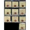 Image 1 : 1994 1¢, 1995, 1998, 2000, 2001, 2002P, 2003, 2003 New Eff, 2003P New Eff & 2004 all ICCS MS66RD.  L