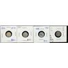 Image 1 : 1875H LD 5¢, 1880, 1890 & 1901.  Lot of 4 coins G to VF all with minor issues.