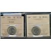 Image 1 : 1937 5¢ MS63 & 1942 Nickel MS64.  Lot of 2 ICCS graded coins.