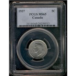 1937 5¢ PCGS MS65.