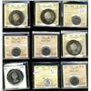 Image 1 : 1946 5¢, 1967 $1(3) MS63, 1947ML(3) 5¢ MS64, 1943 10¢ AU50 & 1981 Proof Nickel Dollar.  Lot of 9 coi