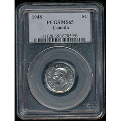 1948 5¢ PCGS MS65.