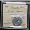 Image 1 : 1953 5¢ SF Mule ICCS VF30 with typical scratch.