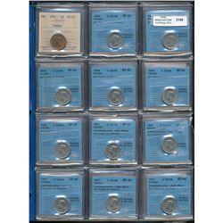 Variteties Lot;  includes Nickels 1942 to 2006.  Different dates with various varieties, such as Die