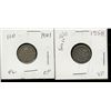 Image 1 : 1858 10¢ & 1901 10¢.  Lot of 2 coins F+ to VF.