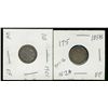 Image 1 : 1858 10¢ & 1901 10¢.  Lot of 2 coins F+ to VF+.
