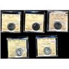Image 1 : 1962 25¢, 1968 Silv, 1979, 2001 & 2005P First day ICCS MS65.  Lot of 5 coins.