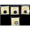 Image 1 : 1967 25¢ SP65, 1991 MS67NBU, 2004P Canada MS66NBU & 2009 Hockey MS66.  Lot of 4 ICCS graded coins.