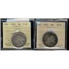 Image 1 : 1870 50¢ VG & F12 both LCW.  Lot of 2 ICCS graded coins.