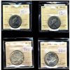 Image 1 : 1941 50¢, 1956 & 1986(2) ICCS MS63.  Lot of 4 coins.