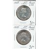 Image 1 : 1958 50¢ PL.  Lot of 2 coins graded by B. Armstrong.