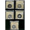 Image 1 : 1962 50¢, 1964 PL66 & 1967(3) SP66.  Lot of 5 coins ICCS graded.