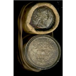 Canadian BU Rolls;  includes 1962 & 1963 50¢.  Lot of 2 BU rolls. Some with gem tones.