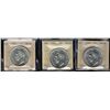 Image 1 : 1950 $1, 1951 & 1952 ICCS MS64.  Lot of 3 coins.