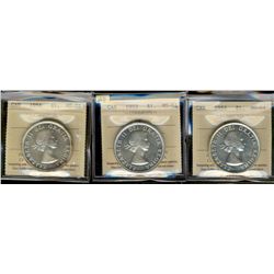 1953 $1 SF, NSF & 1954 ICCS MS64.  Lot of 3 coins.