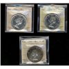Image 1 : 1956 $1, 1961 PL65 & 1961 PL66.  Lot of 3 ICCS graded coins.