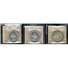 Image 1 : 1957 $1, 1959 Cameo & 1960 ICCS MS64.  Lot of 3 coins.