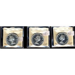 1960 $1, 1961 & 1962 ICCS PL65 Heavy Cameo.