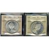 Image 1 : 1965 $1 SmBds Ptd & LgBds Ptd ICCS MS64 Heavy Cameo.  Lot of 2 coins.