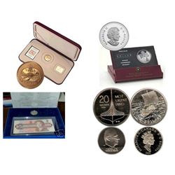 RCM Lot;  includes 2001 3-Cent Coin and Stamp Set, 1999 $5 The Viking Settlement Five Dollar - 2 Coi