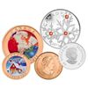 Image 1 : RCM Lot;  includes 2011 $20 Small Crystal Snowflake & 50¢ Gifts From Santa Claus.  Lot of 2 issues b