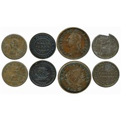 NS-4A2, 7B3, 21A3 & 19B2 all VF.  Lot of 4 tokens.