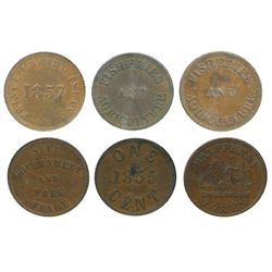 PE-6A1, PE-7C4 & PE-8 all EF.  Lot of 3 tokens.