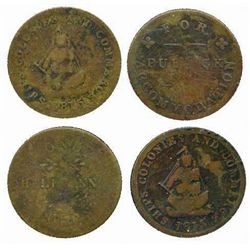 PE-9A & PE-9B both F+.  Lot of 2 tokens.