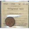 Image 1 : Nfld 1940 1¢ Re-eng ICCS VF30.