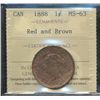 Image 1 : 1888 1¢ ICCS MS63; Red & Brown.