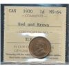 Image 1 : 1930 1¢ ICCS MS64RD.