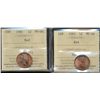 Image 1 : 1980 1¢ & 1982 ICCS MS66RD.  Lot of 2 Gem full red coins.