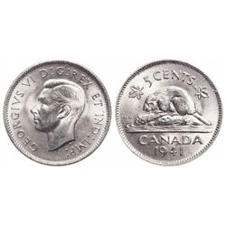 1941 5¢ ICCS MS65.  Gem fields and lustre.