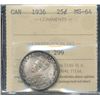 Image 1 : 1936 25¢ ICCS MS64.
