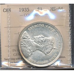 1935 $1 ICCS MS64.