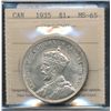 Image 1 : 1935 $1 ICCS MS65.