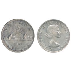 1963 $1 ICCS MS65. White and lustrous.