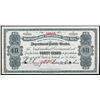 Image 1 : 1908 40¢ NF-2hs Specimen Gov't Cash Note issue, PMG Gem UNC65EPQ.