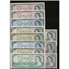 Image 1 : 1954 $5 BC-31a, $10 BC-32a(2), BC-32b(2), $20 BC-33a, BC-33b(2), $1 BC-BC-37d, $5 BC-39a-i & $20 BC-