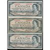 Image 1 : 1954 $100 BC-35a & BC-35b(2).  Lot of 3 notes VG to VF with minor staining and issues.