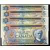 Image 1 : 1972 $5 BC-48aA #*CA, *CC, *CD & BC-48bA #*CV.  Lot of 4 UNC issues.