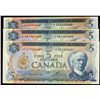 Image 1 : 1972 $5 BC-48aA #*CA3090860, *SF1481449 & *SF2242681.  Lot of 3 replacement issues.  Choice UNC.