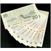 Image 1 : 1991 $20 BC-58aA, BC-58aA-i(3), BC-58aA-ii(3) & BC-58bA-i.  Lot of 9 notes Fine to EF+.