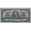 Image 1 : Error; 1954 $10 BC-40b #UT8675680, PCGS EF40 PPQ. Error, Cutting error.  Partial remainder of other 